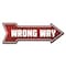 Signmission Wrong Way Arrow Decal Funny Home Decor 18in Wide D-A-999541 - alternate 1